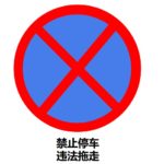注意了, 千万不要在蓝底红叉的交通标志附近停车
